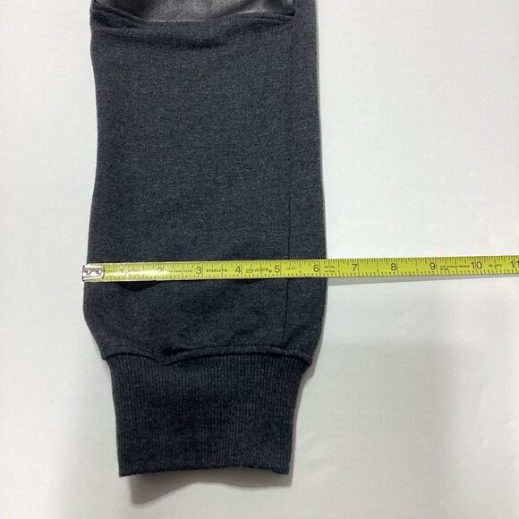 Nappy Tabs Joggers Sweatpants Urban Couture M Men’s Black Faux Leather Pockets - Picture 12 of 15